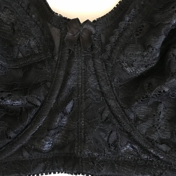 BREEZIES Lace Bra Underwire UltimAir Black Women’s Plus Size 46DD - Picture 2 of 16